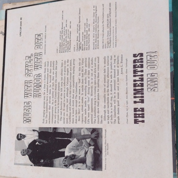 The Limeliters 'Sing Out!' Vinyl Record - Picture 2 of 2